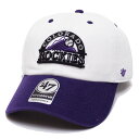 '47 フォーティーセブン コロラド ロッキーズ キャップ COLORADO ROCKIES DOUBLE HEADER DIAMOND '47 CLEAN UP CAP メジャーリーグ MLB 2トーン ホワイト パープル