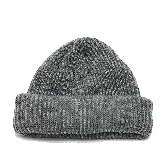 ADVANCE アドバンス ニットキャップ ビーニー ニット帽 ACRYLIC BEANIE メンズ レディース ストリート ベーシック ロールアップ 秋冬 無地 グレー