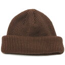 ADVANCE アドバンス ニットキャップ ビーニー COTTON BEANIE メンズ レディース ストリート ベーシック ロールアップ オールシーズン 春夏 無地 ブラウン