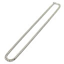 ADVANCE アドバンス ホワイトシルバー チェーン ネックレス SILVER CHAIN NECKLACE ストリート シンプル 7555S-D シルバー 銀 60cm