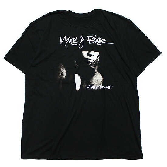 MARY J BLIGE メアリーJブライジ 半袖Tシャツ WHAT'S THE 411 S/S TEE アーティスト R&B オフィシャル ライセンス フォトプリント ブラック 黒 L XL XXL