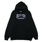 DEATH ROW RECORDS デスロウレコード スウェット プルオーバーフーディ パーカー CHROME LOGO SWEAT HOODIE ストリート ヒップホップ 裏起毛 ブラック 黒 XL XXL