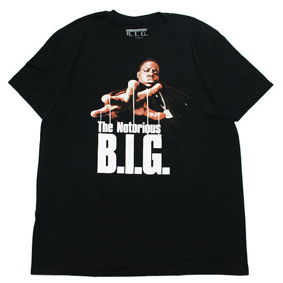 NOTORIOUS B.I.G. ノトーリアスBIG 半袖Tシャツ REACHSTRINGS S/S TEE ストリート ヒップホップ アーティスト オフィシャル フォトプリント ブラック L XL XXL