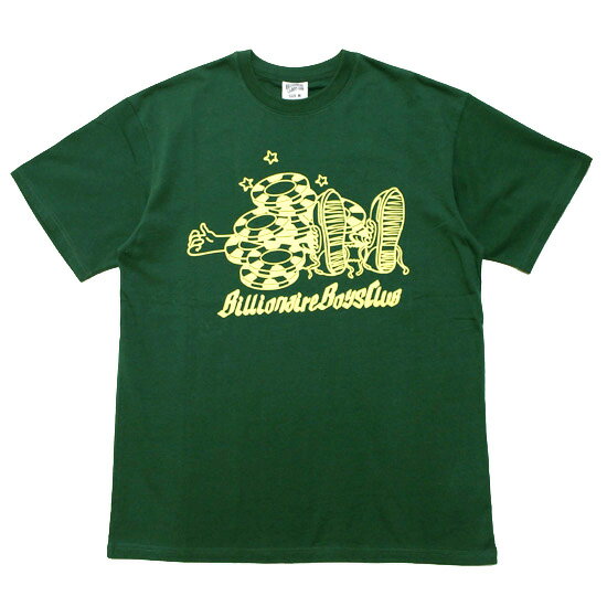Rakuten - BILLIONAIRE BOYS CLUB ビリオネアボーイズクラブ 半袖Tシャツ BB NIGHTS S/S TEE ストリート BBC ロゴ プリント グリーン系 M L XL