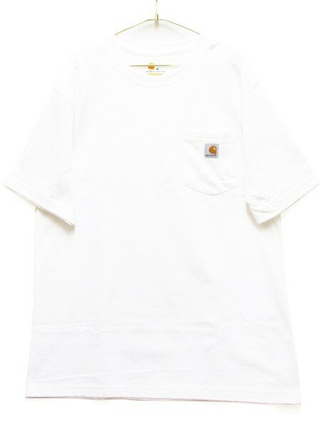 カーハート CARHARTT ポケット半袖Tシャツ WORKWEAR POCKET S/S TEE メンズ レディース USA企画 ベーシック ワーク カジュアル アメカジ ロゴ 無地 ホワイト 白 S M L XL XXL