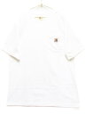 カーハート CARHARTT ポケット半袖Tシャツ WORKWEAR POCKET S/S TEE メンズ レディース USA企画 ベーシック ワーク カジュアル アメカジ ロゴ 無地 ホワイト 白 S M L XL XXL