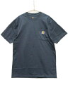 カーハート CARHARTT ポケットTシャツ WORKWEAR POCKET S/S TEE k87 ベーシック ワーク カジュアル アメカジ ロゴ 無地 ブルー系 青系 S M L XL