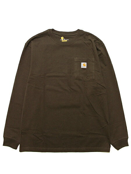 CARHARTT カーハート Tシャツ 長袖Tシャツ ロンT WORKWEAR POCKET L/S TEE メンズ ストリート ワーク 胸ポケット USA企画 K126 ダークブラウン S M L XL