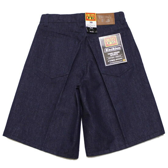Rakuten - FB COUNTY エフビーカウンティ デニムショーツ ハーフパンツ HEAVYWEIGHT HARD DENIM SHORTS ストリート ヒップホップ バギーシルエット ブルー系 30 32 34 36