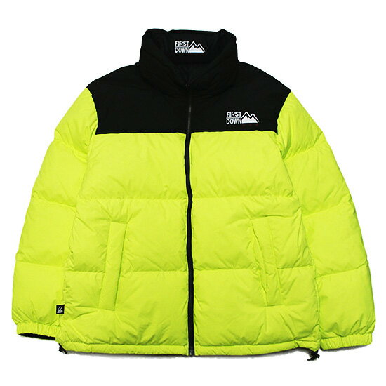 ファーストダウン ダウンジャケット レディース FIRST DOWN ファーストダウン リバーシブル ダウンジャケット BUBBLE DOWN JACKET ストリート 700フィルパワー 防寒 軽量 90年代 イエロー ブラック M L XL