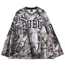 FUBU フブ フーブ リアルツリー ホッケージャージ REALTREE HOCKEY SHIRT ストリート ヒップホップ ワイドシルエット ロゴ刺繍 グレー...