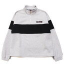 FUBU フブ フーブ ハーフジップ TECH HALF ZIP ストリート ヒップホップ ワイドシルエット ロゴ グレー系 M L XL