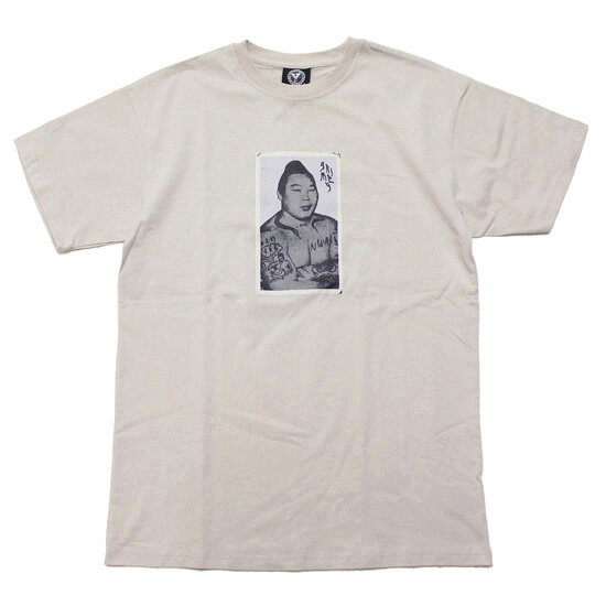 GRIMEY グライミー 半袖Tシャツ PEACE WITHIN THE HEAVYWEIGHT S/S TEE ストリート 力士 ロゴ バックプリント GA733 ライトグレー M L XL