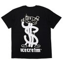 ICECREAM アイスクリーム 半袖Tシャツ MY FRIENDS CALL ME CASH S/S TEE ストリート ファレル ロゴ バックプリント ブラック 黒 M L XL