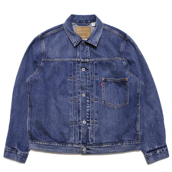 乐天商城 - LEVI'S リーバイス タイプ1デニムジャケット ジージャン Gジャン TYPE I TRUCKER DENIM JACKET ビッグE リラックスフィット ウォッシュ加工 ミディアムインディゴ M L XL