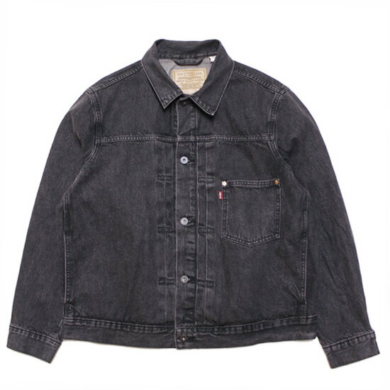 Rakuten - LEVI'S リーバイス タイプ1デニムジャケット ジージャン Gジャン TYPE I TRUCKER DENIM JACKET ビッグE リラックスフィット ウォッシュ加工 ブラック M L XL