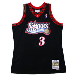 MITCHELL&NESS ミッチェル＆ネス セブンティシクサーズ アレン アイバーソン メッシュタンクトップ PHILADELPHIA 76ERS ALLEN IVERSON SWINGMAN JERSEY ブラック L XL