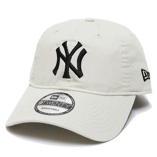 NEW ERA ニューエラ ニューヨーク ヤンキース 920キャップ NEWYORK YANKEES 9TWENTY CAP メジャーリーグ MLB ロゴ刺繍 ウォッシュ加工 アイボリーホワイト