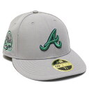 NEW ERA ニューエラ アトランタ ブレーブス 5950キャップ ATLANTA BRAVES COLOR VARIATION LP 59FIFTY CAP 40周年記念 サイドパッチ ロゴ刺繍 グレー
