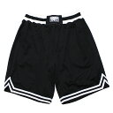 PRO CLUB プロクラブ バスケットボール ショーツ バスパン CLASSIC 9.5IN BASKETBALL SHORTS ストリート メッシュ ロゴ刺繍 ルーズシルエット ブラック 黒 M L XL