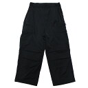 PRO CLUB プロクラブ ナイロンカーゴパンツ OVERSIZED CARGO PANTS ストリート オーバーサイズシルエット 裾ドローコード ブラック ...