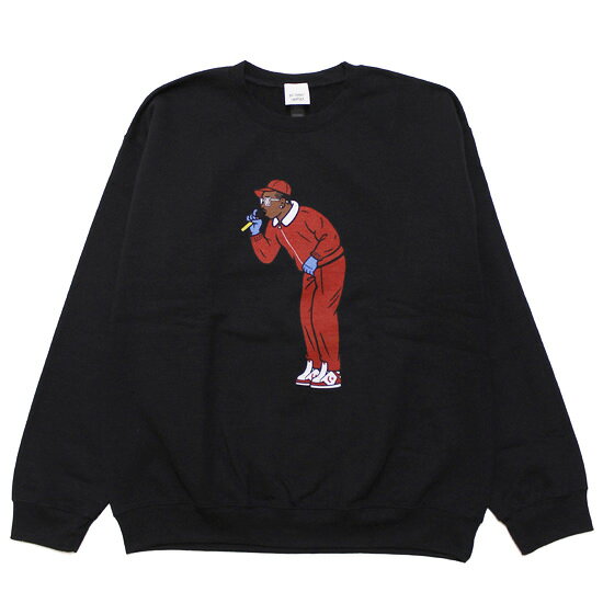 Rakuten - RAP ATTACK ラップ アタック スウェット トレーナー STOP PLAYING WITH ME CREWNECK SWEAT ラッパー ワイドシルエット 裏起毛 RAWT25-CS006 ブラック L XL