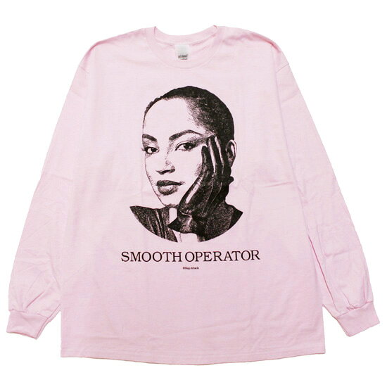 RAP ATTACK ラップ アタック 長袖Tシャツ ロンT SMOOTH OPERATOR L/S TEE アーティスト SADE シャーデー RAWT25-LT005 ライトピンク L XL