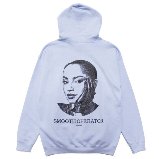 RAP ATTACK ラップ アタック スウェット パーカー SMOOTH OPERATOR HOODIE アーティスト SADE シャーデー ワイドシルエット 裏起毛 RAWT25-PU003 ライトブルー M L XL