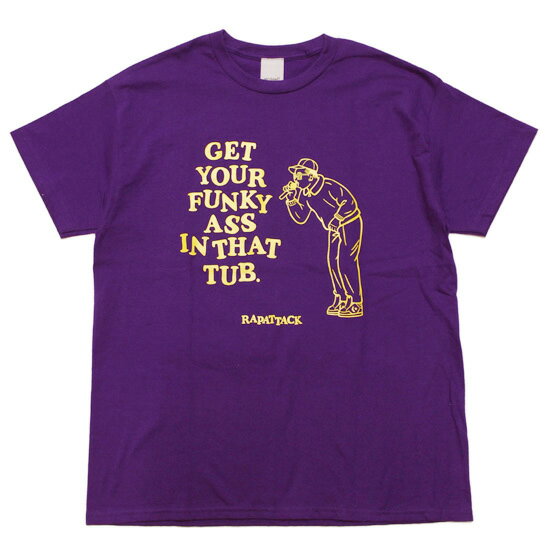 乐天商城 - RAP ATTACK ラップ アタック 半袖Tシャツ GET YOUR FUNKY ASS.. S/S TEE アーティスト ラッパー タイラー ザ クリエイター RASS26-ST008 パープル L XL XXL