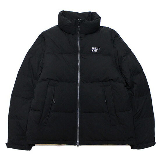 SCHOTT ショット アウター ダウンジャケット 2WAY 2TONE DOWN JACKET アメカジ ダウンベスト 袖着脱可能 ロゴ刺繍 7823253003 ブラック 黒 M L XL