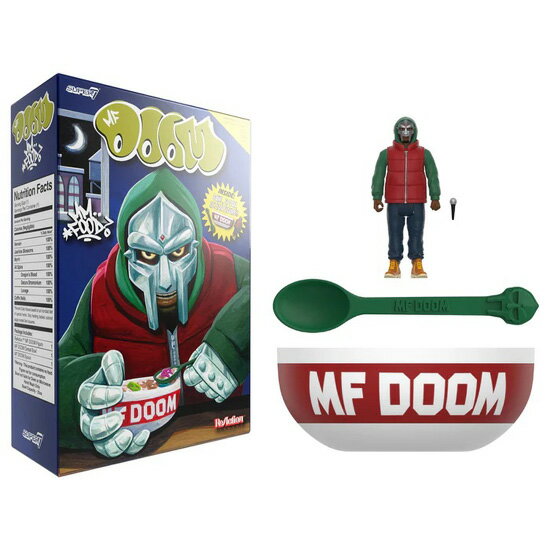 SUPER7 スーパー7 MF DOOM MFドゥーム フィギュア REACTION FIGURES MM..FOOD ヒップホップ アーティスト シリアルボウル 9.5cm