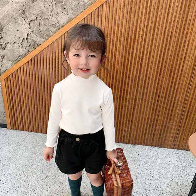 子供服 ハイネック Tシャツ キッズ 長袖 tシャツ カットソー 秋冬 女の子 子ども ...