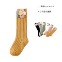 クルーソックス ハイソックス キッズ 二足セット かわいい フラワーソックス コットン 靴下 女の子 子供靴下 おしゃれ靴下 ソックス 送料無料 子供服 スクー...