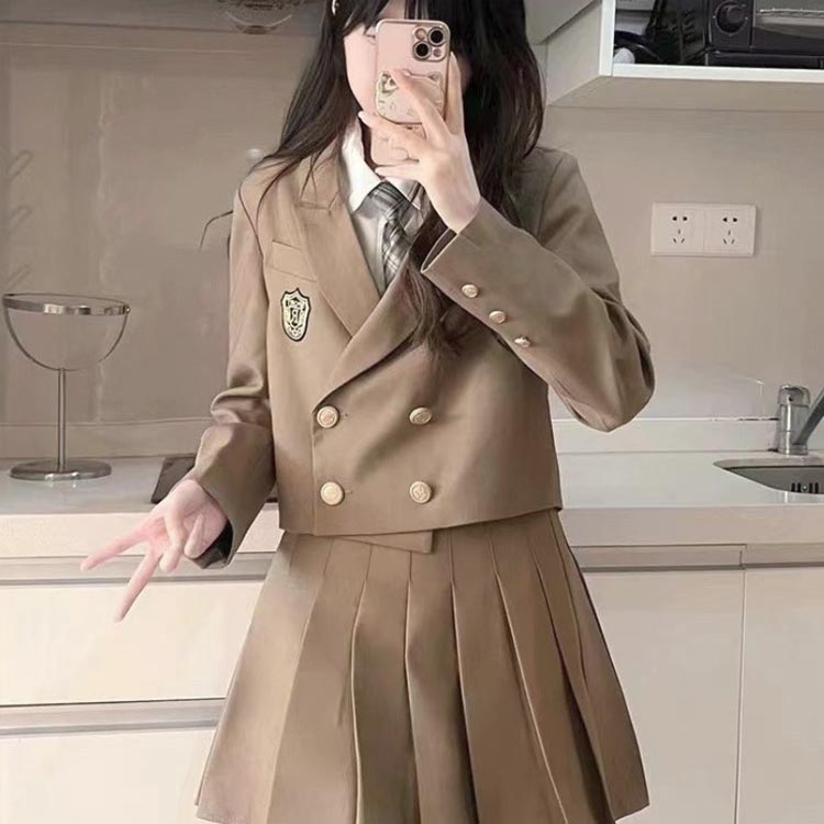 ネクタイ付き 女の子 入学式 スーツ 女の子 韓国 フォーマル 3点セット（ブレザー＋スカート＋シャツ） スーツ 卒業式 卒業式 小学校 小学生 大きいサイズ 韓国 制服 フォーマルスーツ 卒業式 スーツ 女の子 中高生 制服 ブレザー スカート