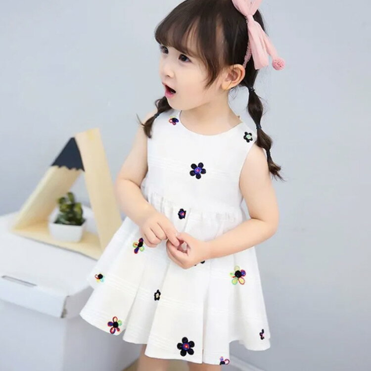 ノースリーブワンピース ミニワンピース フレアワンピース キッズ 夏 子供服 女の...
