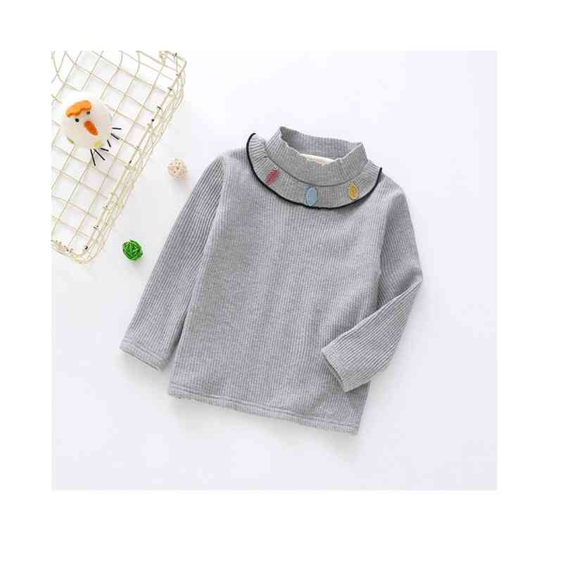 FRONT FASHIONのブラウス キッズ 秋冬 裏起毛ブラウス 女の子 長袖 シャツブラウス 裏起毛 おしゃれブラウス インナーブラウス トップス フリルブラウス インナーウエア シンプル カジュアル ジュニア かわいい 普段着 送料無料｜アングル3