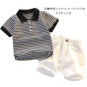 セットアップ キッズ 半袖tシャツ ベビー ショートパンツ 男の子 ボーダー POLO Tシャツ トップス 短パン ボーイズ ハーフパンツ 上下2点セット ボト...
