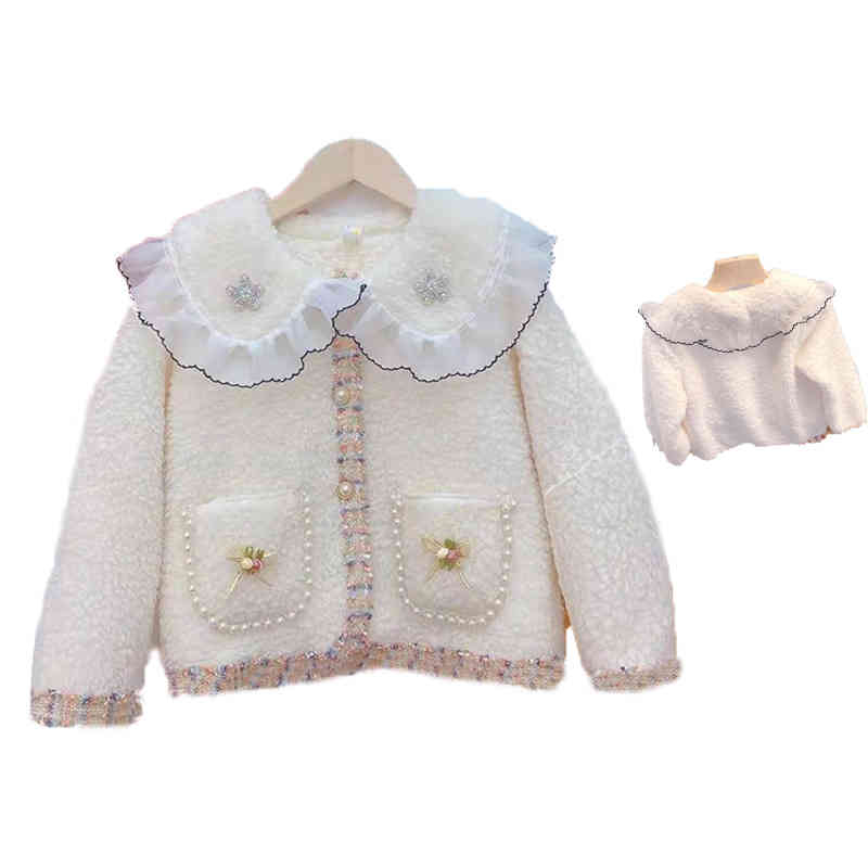 楽天FRONT FASHIONボアブルゾン キッズ 春 秋冬 ボアコート 丸襟 中綿コート ボアジャケット 子供服 女の子 中綿ジャケット ブルゾン コート ジャケット アウター 無地 シンプル カジュアル おしゃれ 送料無料 おでかけ おしゃれジャケット