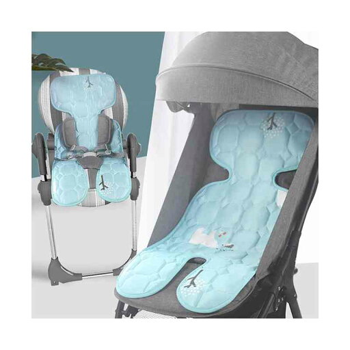 33*73cm 赤ちゃん ベビーカーシート ひんやり 涼しい ベビーカーシート 夏用 枕付き メッシュ 冷感生地 赤ちゃん ベビーシート ひんやりシート シートカバー シート クッション シート チャイルドシート 洗濯可 ベビーラック カバー 交換 シート 送料無料