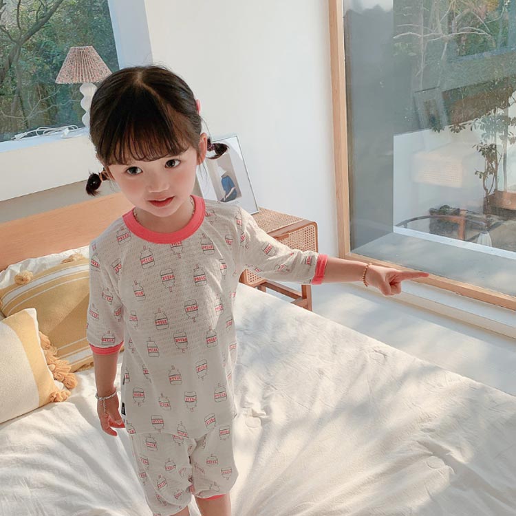 パジャマ キッズ 送料無料 ルームウェア 女の子 部屋着 子供服 寝間着 ベビー 上下セット ナイトウェア トップス セットアップ 半袖 ショートパンツ ガールズ 韓国子供服 リラックス 薄手 柄プリント おしゃれ 可愛い 涼しい 春 夏