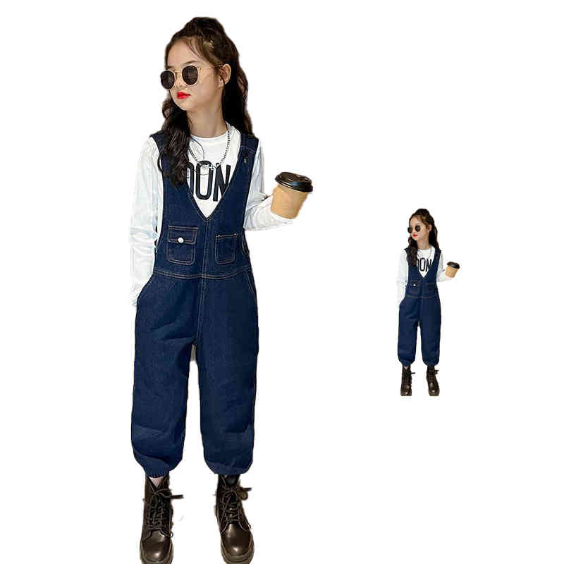 オーバーオール キッズ 子供服 春秋 サロペットパンツ vネック デニムパンツ ロングパンツ 女の子 男の子 通用 ベビーパンツ オールインワン シンプル パンツ 長ズボン 送料無料 デニム ロング丈 子供パンツ おでかけ