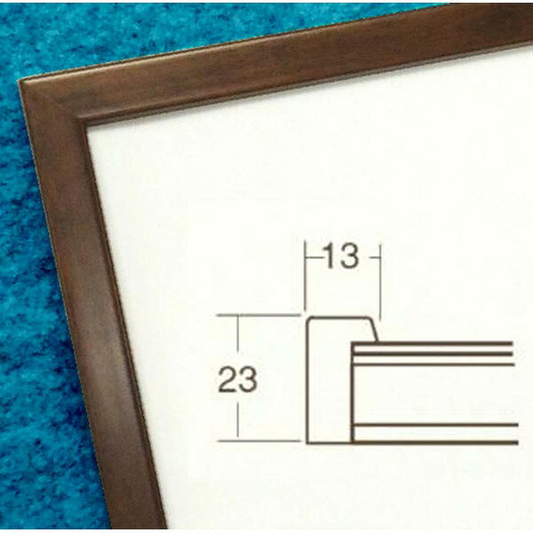 【送料無料】 〔 四角額 〕 木製正方形額 カラー正方形額 100角 100×100mm ブラウン ポスター 版画 刺繍 額 額縁 フレーム
