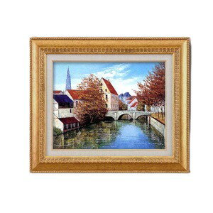 油絵額 フレームセット F6号 広瀬和之「シャトル風景」 460×552×55mm 金フレーム 化粧箱入り 額縁 額 フレーム