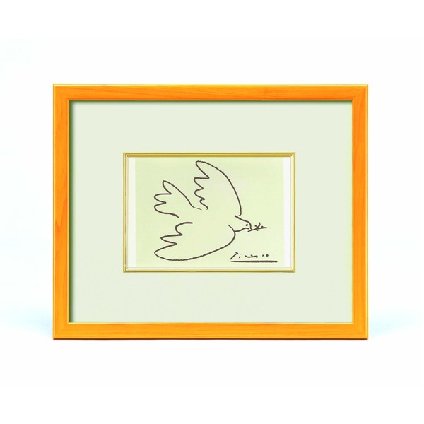 絵画額 ピカソ 「平和」 イエロー 壁掛け用 額縁 額 フレーム