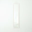 幅広枠ウォールミラー(40×161)(ホワイト/白) 天然木 姿見鏡 ワイド 高級感 木製 飛散防止加工 壁掛け 北欧風 ヴィンテージ 韓国インテリア 玄関 トイレ 洗面 日本製 完成品 NK-37(TOP)(3)