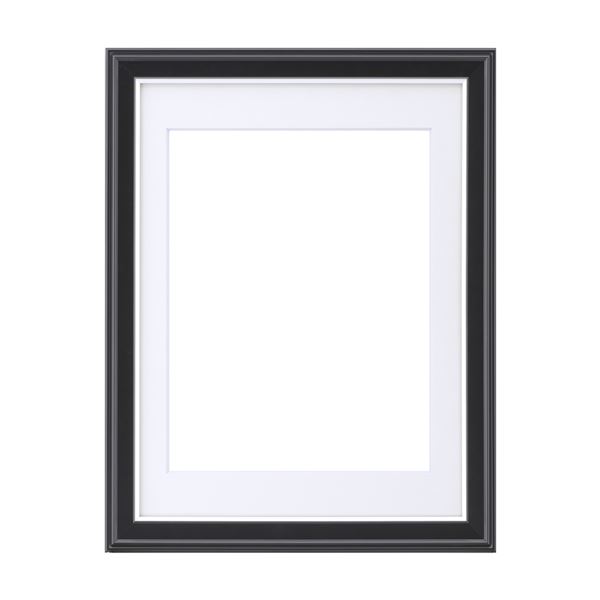 〔 黒い遺影額 〕 仏事用額 葬儀額 遺影額 寸巾 290×230mm 銀 日本製 木製 光の反射を防ぐ 額 額縁 フレーム(TOP)