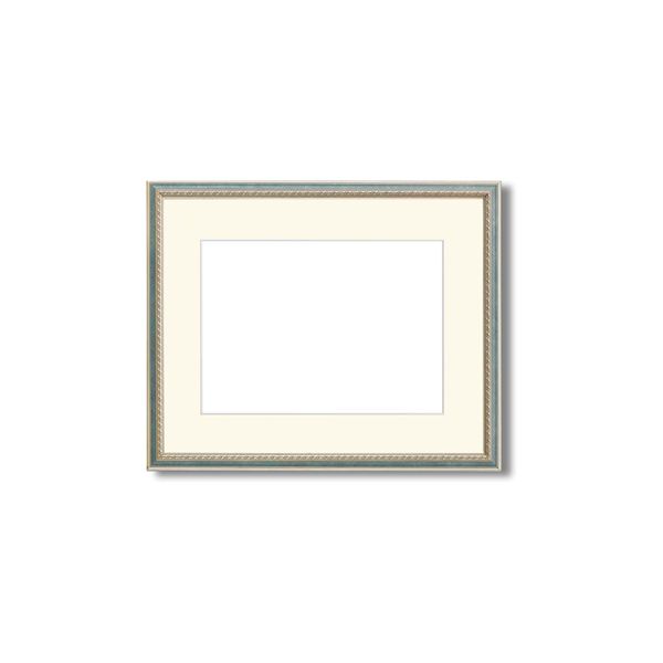 【軽量額】UVカットアクリル 装飾水彩額t（マット付き）F4 Sブルー(TOP)