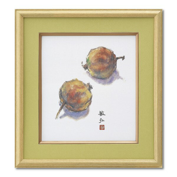 色紙額 収納サイズ：273×242mm 木目色紙額 ウグイス 額縁 額 フレーム