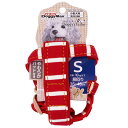 (まとめ) Doggy's Tailor ドッグハーネス S ニットスタイル レッド/ホワイト 【×2セット】 (犬用品/ハーネス)(4)