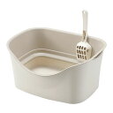 ラクラク猫トイレ Wブロック アイボリー ペット用品・猫用(TOP)
